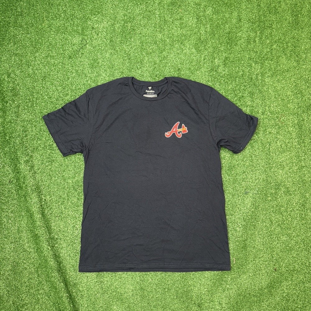 Atlanta Braves T-Shirt‎ Navy Fanatics MLB Baseball Men's Size L Graphic Tee